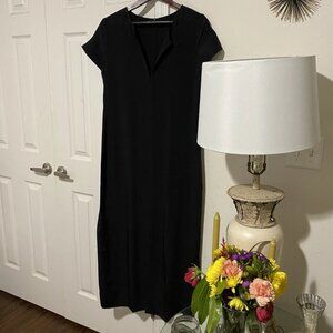 Peter Cohen Womens Maxi Dress Womens Sz Medium Black Pure Silk USA Made